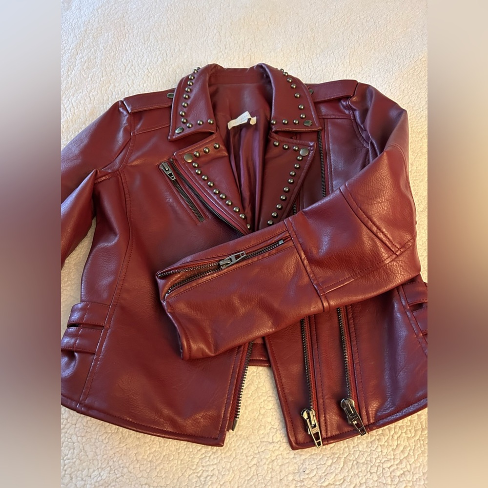 Dance & Marvel Vegan Leather Moto Jacket